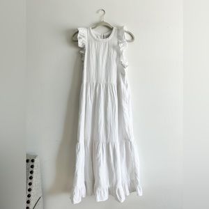 Universal thread maxi white linen dress